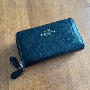Coach double zipper small wallet